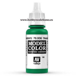 PINTURA ACRILICA VERDE TRANSPARENTE (17 ml) Nº188 VALLEJO MODEL COLOR