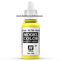 PINTURA ACRILICA AMARILLO FLUORESCENTE (17 ml) Nº206