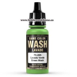 PINTURA ACRILICA LAVADO VERDE (17 ml) vallejo-game-color