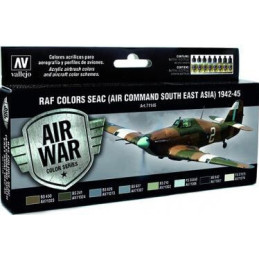 AIR WAR: R.A.F. COLORS SEAC Air Command Souht East Asia 1942 - 45 8 colores