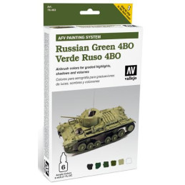 AFV PAINTING SYSTEM: VEHICULOS VERDE RUSO 4BO 6 botes - 8 ml - Vallejo 78403