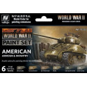 SET COLORES SET AMERICAN ARMOUR & INFANTRY -6 botes- Acrylicos Vallejo 70203