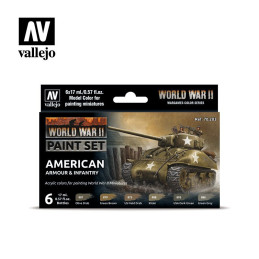 SET COLORES SET AMERICAN ARMOUR &38 INFANTRY 6 x 17 ml - Acrylicos Vallejo 70203