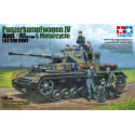 CARRO DE COMBATE Sd.Kfz. 161/1 PANZER IV Ausf. G y Motocicleta -Escala 1/35- Tamiya 25209