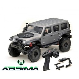 COCHE RC 1:18 Micro Crawler Wrangler grey RTR AB18025