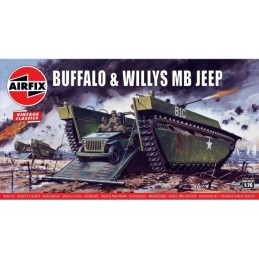 VEHICULO ANFIBIO LVT-4 y JEEP Vintage Classics -Escala 1/76- Airfix A02302V