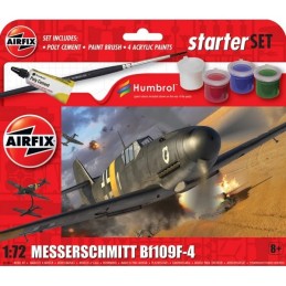 MESSERCHMITT Bf-109 F-4 Pegamento y pinturas -Escala 1/72- Airfix A55014