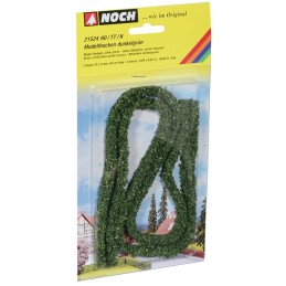 SETO ARTIFICIAL VERDE OSCURO H0, TT y N 10 x 6 x 500 mm 2 unidades - Noch 21524