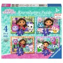 PUZZLES  4 UNIDADES  12/16/20/24 PIEZAS LAS AVENTURAS DE GABBY - RAVENSBURGER 03143