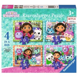 PUZZLES  4 UNIDADES  12/16/20/24 PIEZAS LAS AVENTURAS DE GABBY - RAVENSBURGER 03143