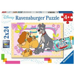 PUZZLE 2 X 24 PZS CACHORROS FAVORITOS DISNEY- RAVENSBURGER 05087