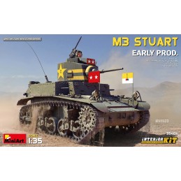 CARRO DE COMBATE M-3 STUART EARLY (Interiores)  "G. PATTON" -Escala 1/