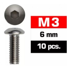 TORNILLO CABEZA SEMIESFERICA ALLEN M3 x 6 mm 10 unidades