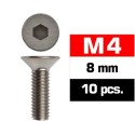 TORNILLO CABEZA AVELLANADA ALLEN M4 x 8 mm 10 unidades