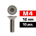 TORNILLO CABEZA AVELLANADA ALLEN M4 x 12 mm 10 unidades