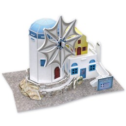 PUZZLE 3D GREEK MOLINO DE VIENTO 165 x 112 x 116 mm 31 pzs. CUBIC FUN W3165