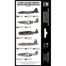 AIR WAR: US ARMY AIR CORPS EUROPAN THEATER WWII SET VALLEJO 71182