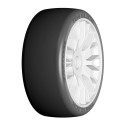 PAR NEUMATICOS SLICK BLANDO 1/8 GT T02 LLANTA BLANCA GRP