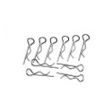 CLIPS CARROCERIA PLATA 1/10 10 UNIDADES HMRCP10S