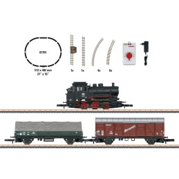 SET INICIO LOCOMOTORA VAPOR Clase 89 & VAGONES MERCANCIAS "Freight Train" -Escala Z - 1/220- Marklin 81701