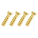 CONECTOR DORADO 4mm TIPO 90 DEG MACHO 4 unids