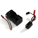 PORTAPILAS  4AA + INTERRUPTOR PARA RECEPTOR