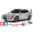 COCHE RC KIT Mitsubishi Lancer Evo V TT-02 1/10 TAMIYA 58713