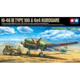 MITSUBISHI Ki-46 III Type 100 & VEHICULO TODOTERRENO Type 95 Kurogane -Escala 1/48- Tamiya 47500