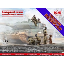 TRIPULACION DE CARROS UKRANIANA LEOPARD 2 A6 -Escala 1/35- ICM 35757