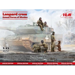 TRIPULACION DE CARROS UKRANIANA LEOPARD 2 A6 -Escala 1/35- ICM 35757