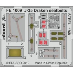 FOTOGRABADO J-35 DRAKEN -Escala 1/48- Eduard FE1009