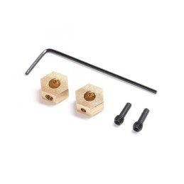 HEXAGONOS LATON RUEDAS PARA AXIAL SCX24 Y AX24