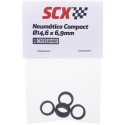 NEUMATICOS COCHES COMPACT (14,6 x 6,9 mm) 4 Unidades - SCALEXTRIC C10333X400