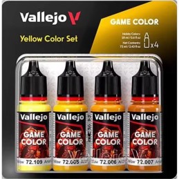 SET PINTURA ACRILICA AMARILLOS GAME COLOR 4 x 18 ml - Acrilicos Vallejo 72378