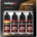 SET PINTURA ACRILICA CUERO GAME COLOR 4 x 18 ml - Acrilicos Vallejo 72385