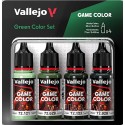 SET PINTURA ACRILICA VERDES GAME COLOR 4 x 18 ml - Acrilicos Vallejo 72384