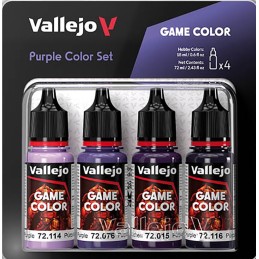 SET PINTURA ACRILICA VIOLETAS GAME COLOR 4 x 18 ml - Acrilicos Vallejo 72382