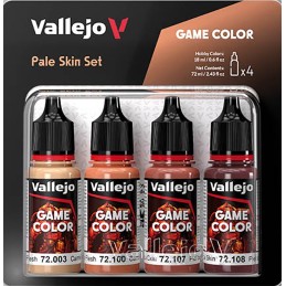 SET PINTURA ACRILICA PIEL PALIDA GAME COLOR 4 x 18 ml - Acrilicos Vallejo 72379