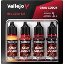 SET PINTURA ACRILICA ROJOS GAME COLOR 4 x 18 ml - Acrilicos Vallejo 72377