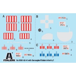VEHICULO BLINDADO AB-41 (20 mm) & BERSAGLIERI -Escala 1/35- Italeri 6591
