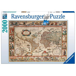 PUZZLE 2000 Pzas MAPAMUNDI, AO 1650 - Ravensburguer 16633