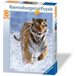 PUZZLE TIGRE EN LA NIEVE 500 PIEZAS 360 x 490 mm