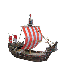 Kit de construcción de cartón Barco medieval