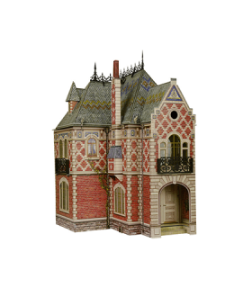 Kit de construcción de cartón Casa de muñecas Victoriana II