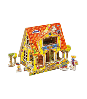 Kit de construcción de cartón Casa de muñecas infantil