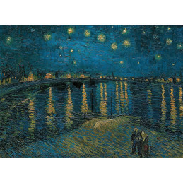 PUZZLE 1000 PIEZAS VAN GOGH NOCHE ESTRELLADA SOBRE EL RIN - CLEMENTIONI 39344