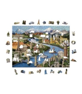 Puzle de 500 piezas: Maravillas mundiales WOODEN JIGSAW PUZZLE 0016