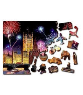 Puzle de 500 piezas: Londres de noche WOODEN JIGSAW PUZZLE 0066