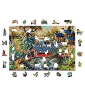 Puzle de 500 piezas: Puentes en el campo WOODEN JIGSAW PUZZLE 0566