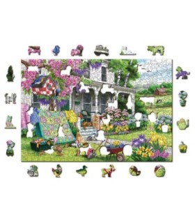 Puzle de 500 piezas: Jardín de campo WOODEN JIGSAW PUZZLE 0656